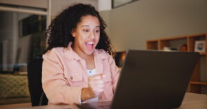 High-Performing Student on a computer.